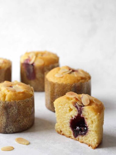 Almond and Black Cherry Muffin